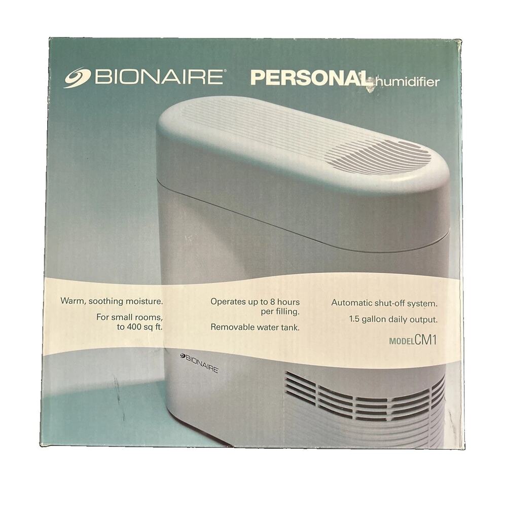 Bionaire Clear Mist Personal Humidifier Model CM-1 Warm Soothing New In Box!